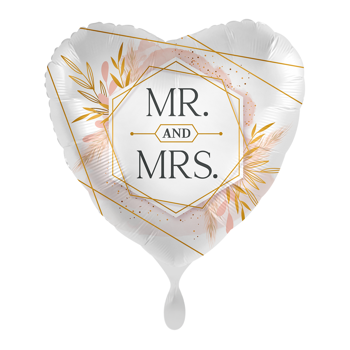 1 Ballon - Mr. & Mrs. Modern Blush - NL