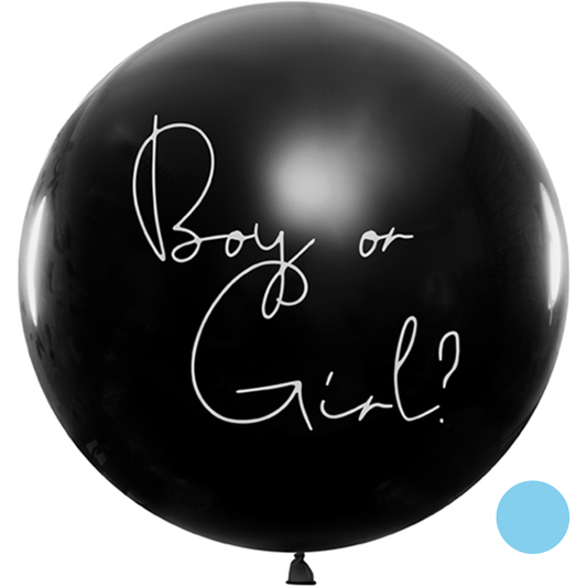 1 Reuzenballon - Ø 1m - Boy or Girl - Blauw