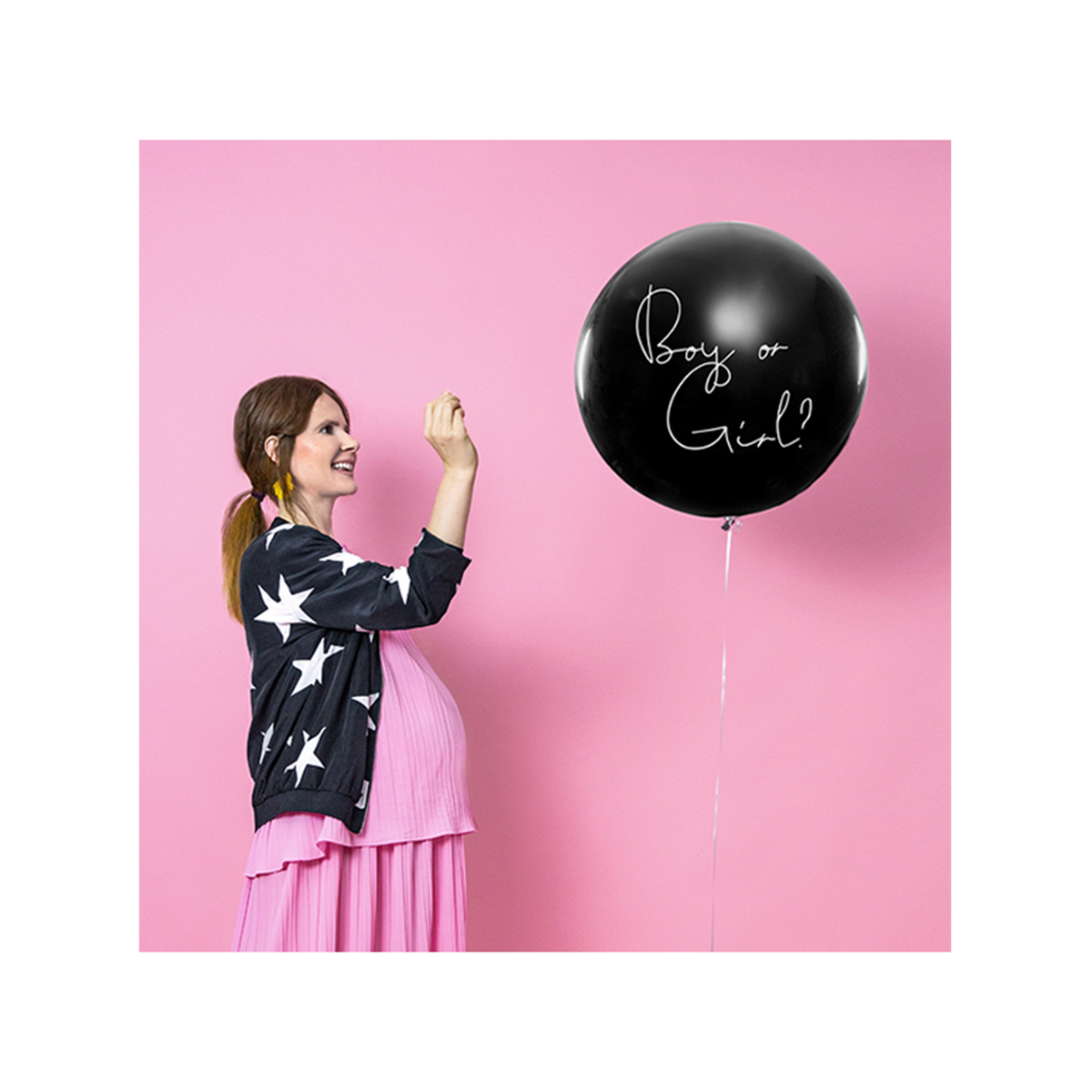 1 Reuzenballon - Ø 1m - Boy or Girl - Blauw