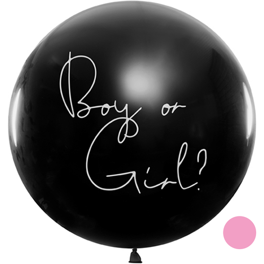 1 Reuzenballon - Ø 1m - Jongen of Meisje - Roze