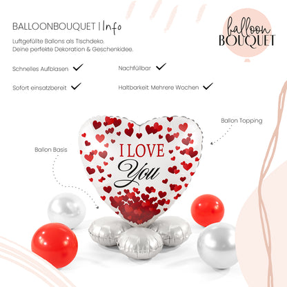1 Ballon-Bouquet - Ich liebe dich - NL