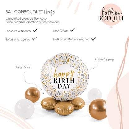 1 ballonnenboeket - Hello Happy Birthday - ENG