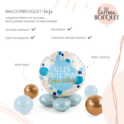 1 Ballonnenboeket - Lucky Birthday - NED