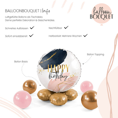 1 Ballonboeket - Moderne verjaardagssfeer - NL