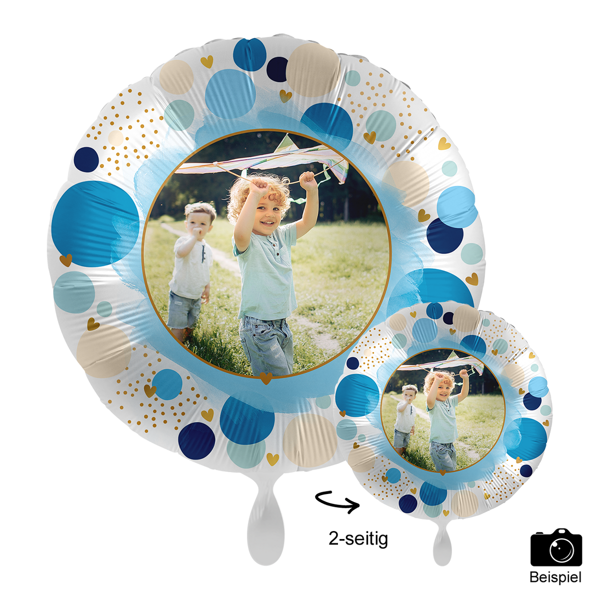 1 Ballon mit Foto - Lucky Birthday