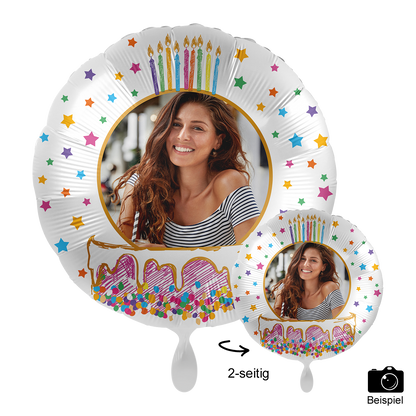 1 Ballon mit Foto - Wieder ein Jahr älter? EGAL