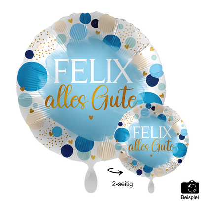 1 Ballon mit Text - Lucky Birthday