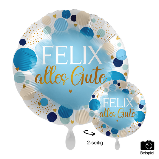 1 Ballon mit Text - Lucky Birthday