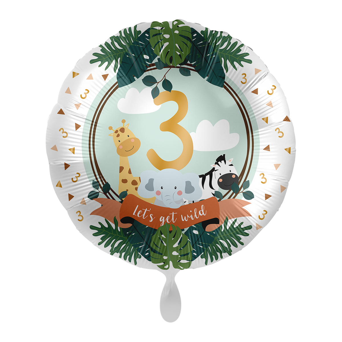 1 Ballon - Jungle-Vrienden - Drie