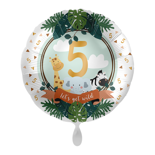 1 Ballon - Jungle Friends - Vijf