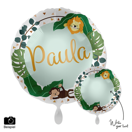 1 Ballon - Personaliseer HET - Jungle Vrienden