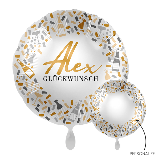 1 ballon - personaliseer IT - Hallo