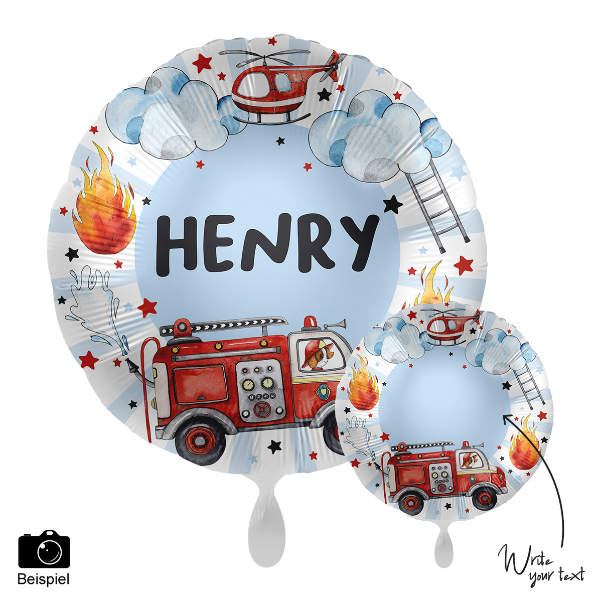 1 Ballon - Personaliseer HET - Bluswagen