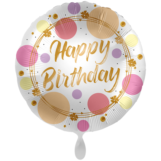 1 Ballon XXL - Shiny Dots Geburtstag