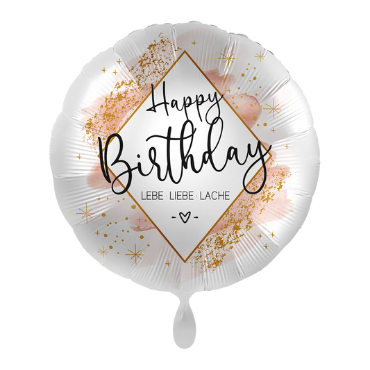 1 Ballon - Verjaardag Smooth Aquarel - NLD