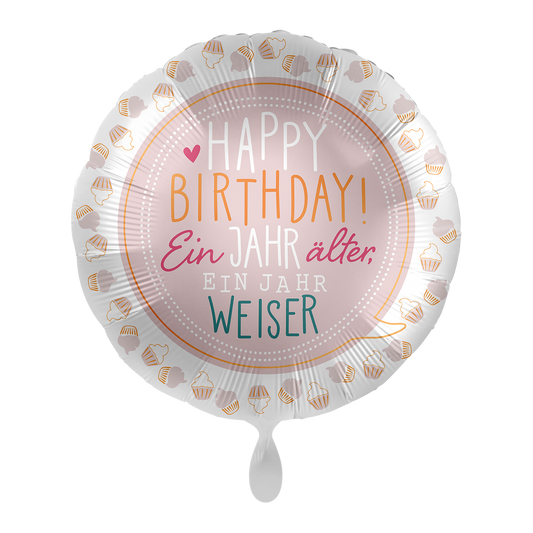 1 Ballon - Verjaardagscupcakes - NL