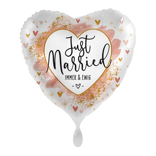 1 Ballon - Just Married Smooth Watercolor - NED