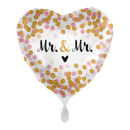 1 ballon - stipjes met Love Mr. - ENG