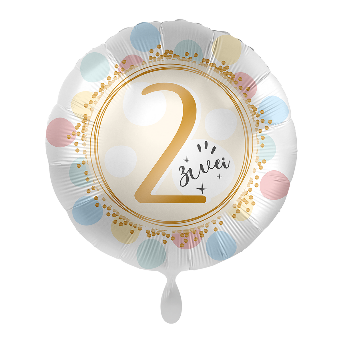 1 Ballon - Rainbow Dots - Twee