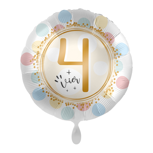 1 Ballon - Regenboogstippen - Vier