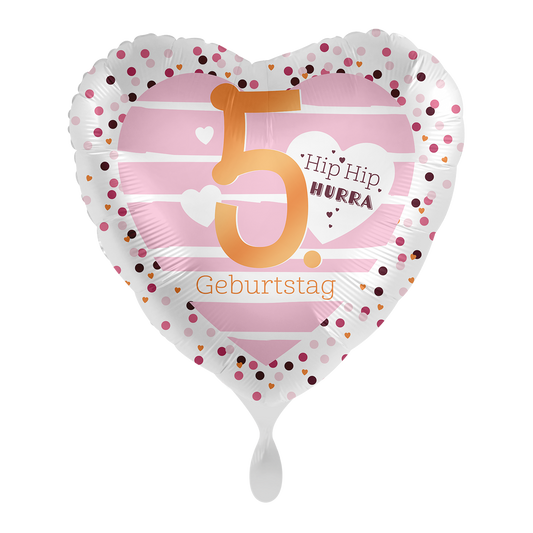 1 Ballon - 5. Verjaardag Harten - NL