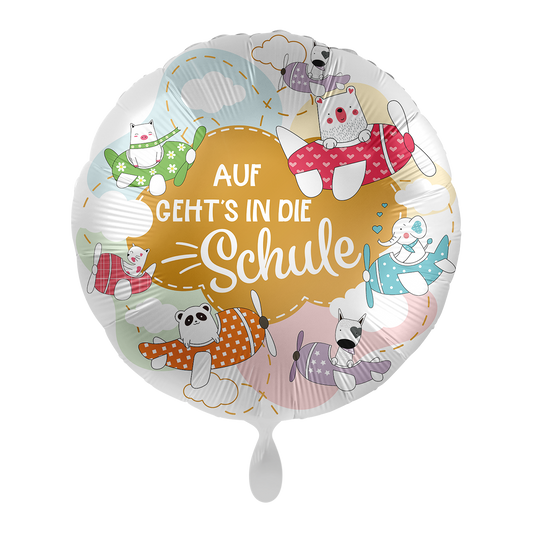 1 ballon - Op naar school Vliegtuigen