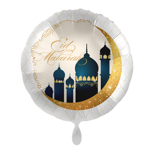 1 Ballon - Eid Mubarak Glanzende Maan - NL