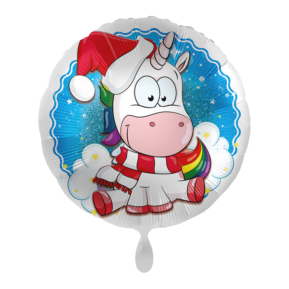 1 Ballon - Weihnachten Einhorn - UNI
