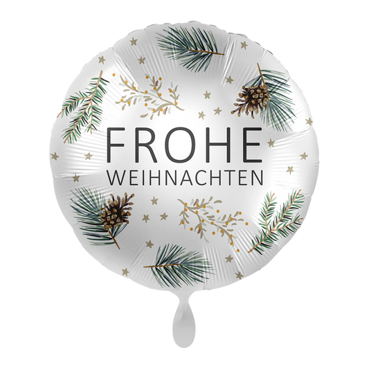 1 Ballon - Weihnachten Winterblätter - DEU