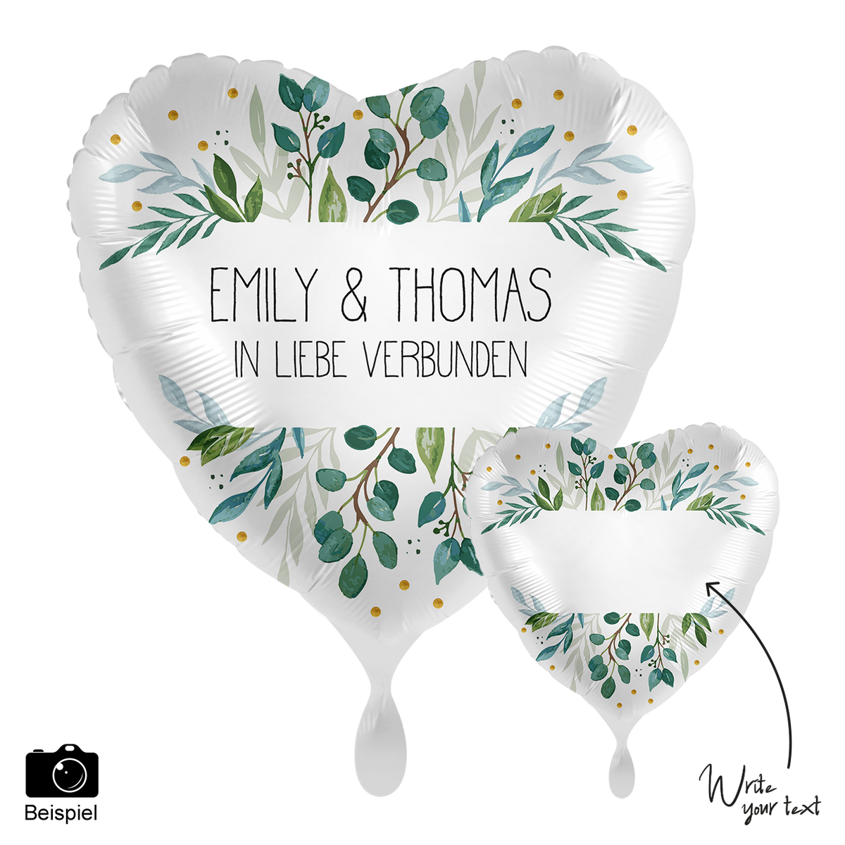 1 Ballon - Personaliseer HET - Greenery