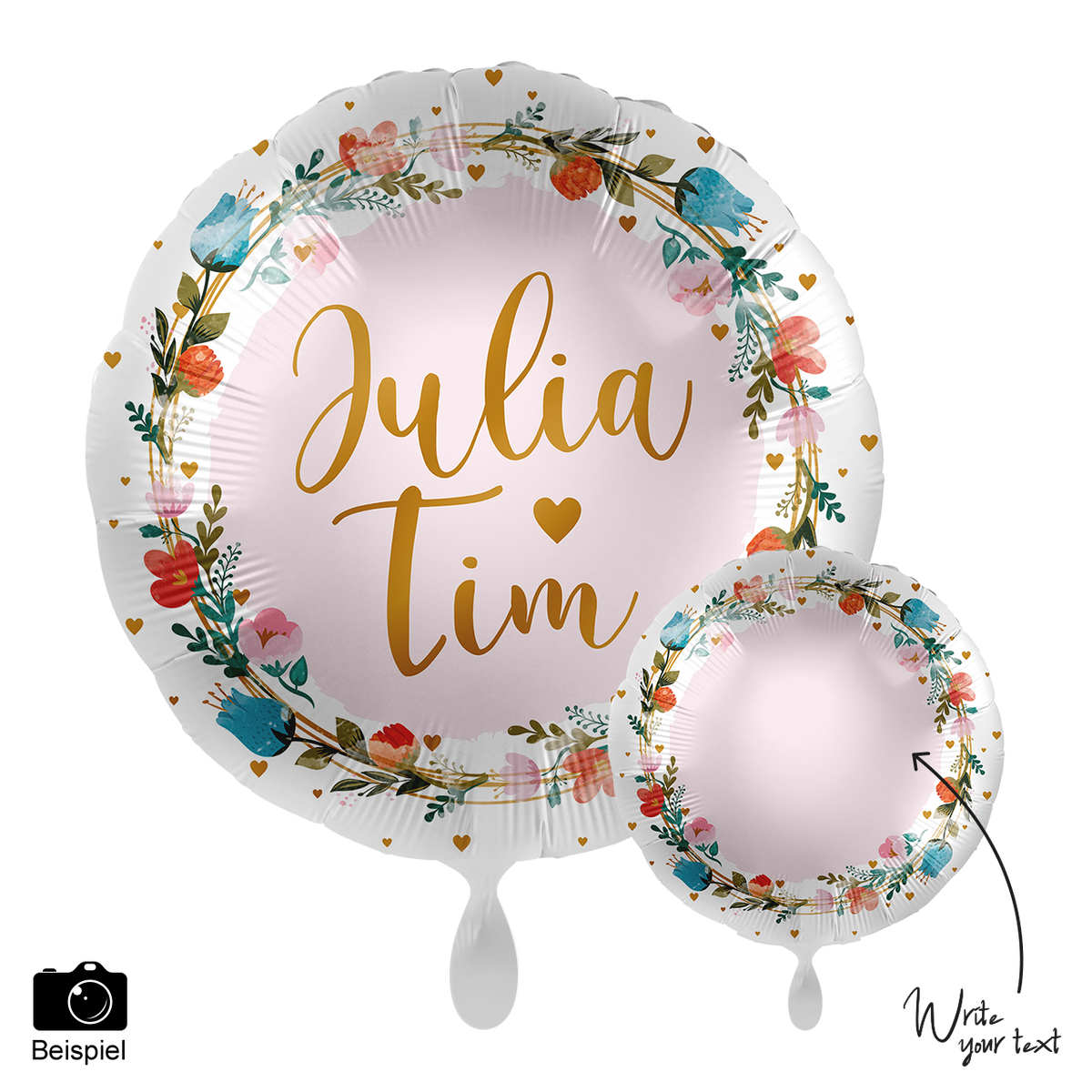 1 Ballon - Personaliseer HET - Bloemen