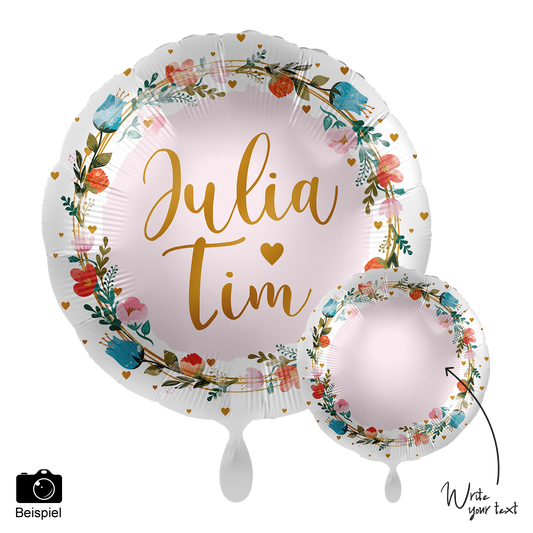 1 Ballon - Personaliseer HET - Bloemen