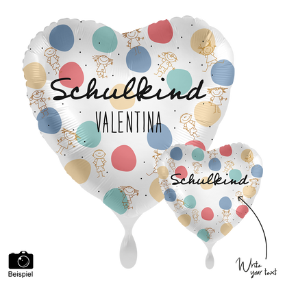1 Ballon - Personalisieren - Schulkind