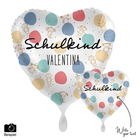 1 Ballon - Personalisieren - Schulkind