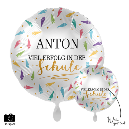 1 ballon - personaliseer HET - veel succes op school