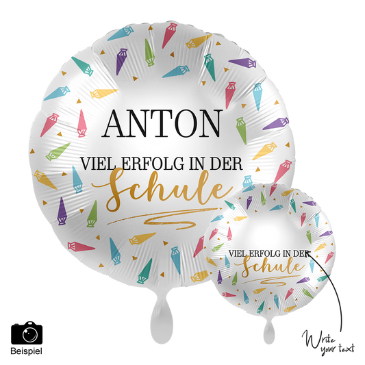 1 ballon - personaliseer HET - veel succes op school