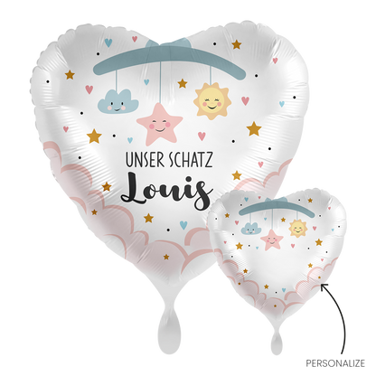 1 Ballon - Personaliseer HET - Hallo Baby - NL