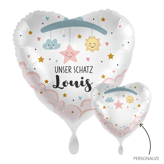 1 Ballon - Personaliseer HET - Hallo Baby - NL