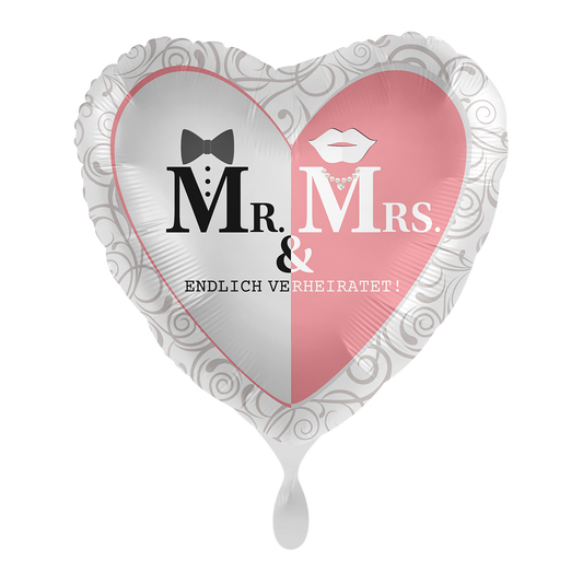 1 Ballon - Mr. & Mrs. Eindelijk Getrouwd