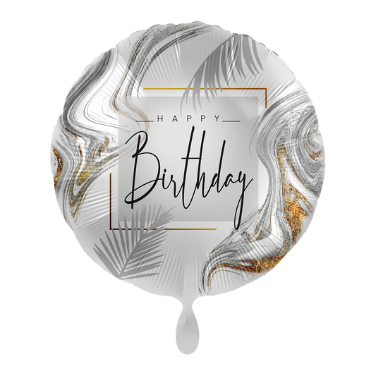 1 ballon - Moderne zilveren verjaardag - ENG