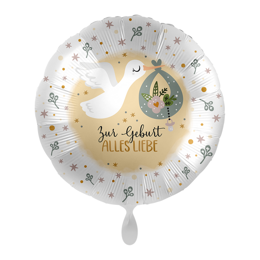 1 Ballon - Ooievaar Geboorte - NED