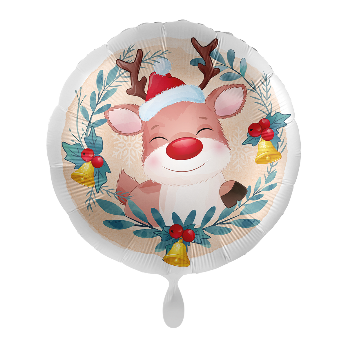 1 Ballon – Grinsendes Rentier – UNI