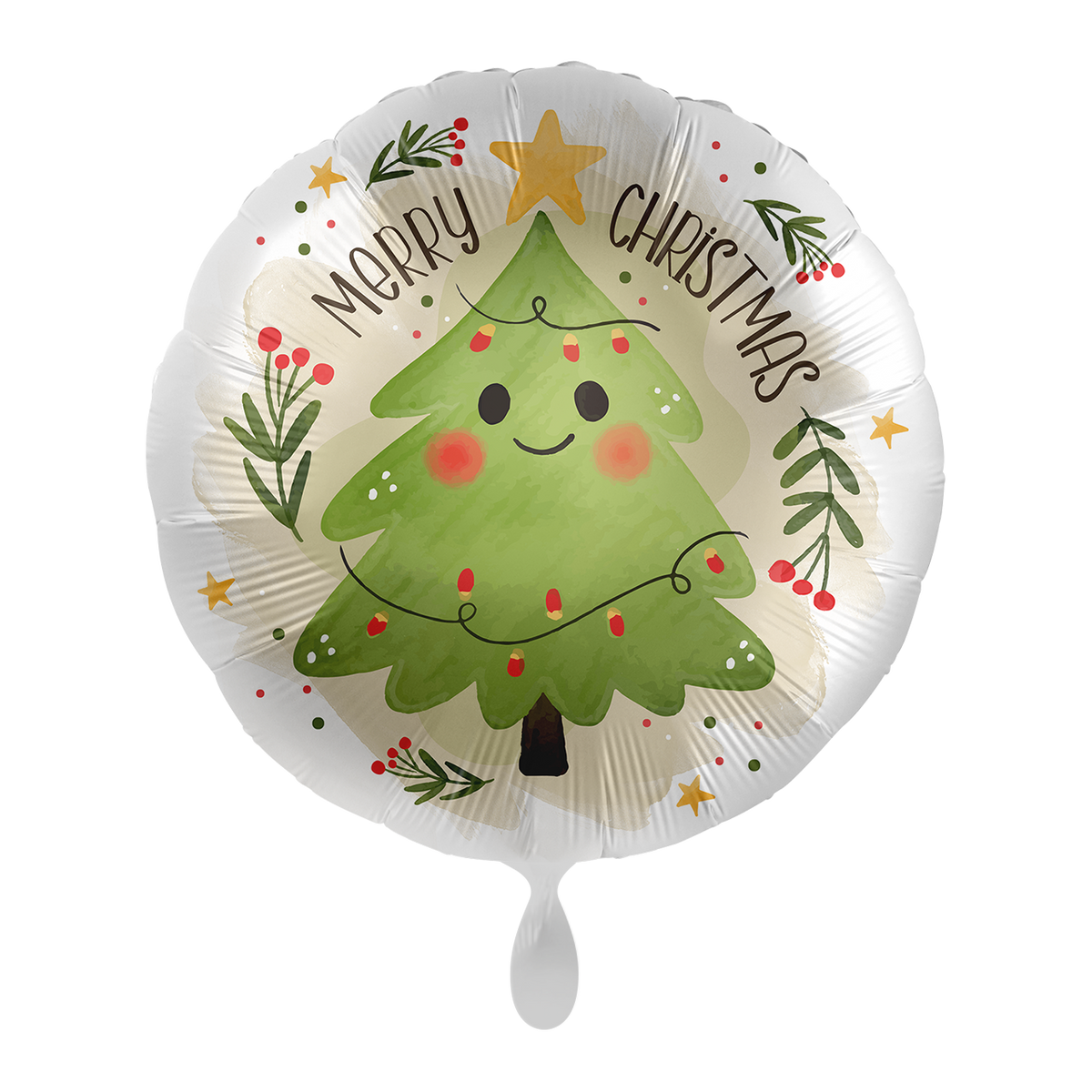 1 Ballon - Vrolijke Kerstboom - NL