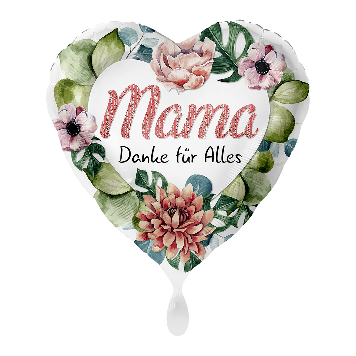 1 Ballon - Mama bedankt voor alles