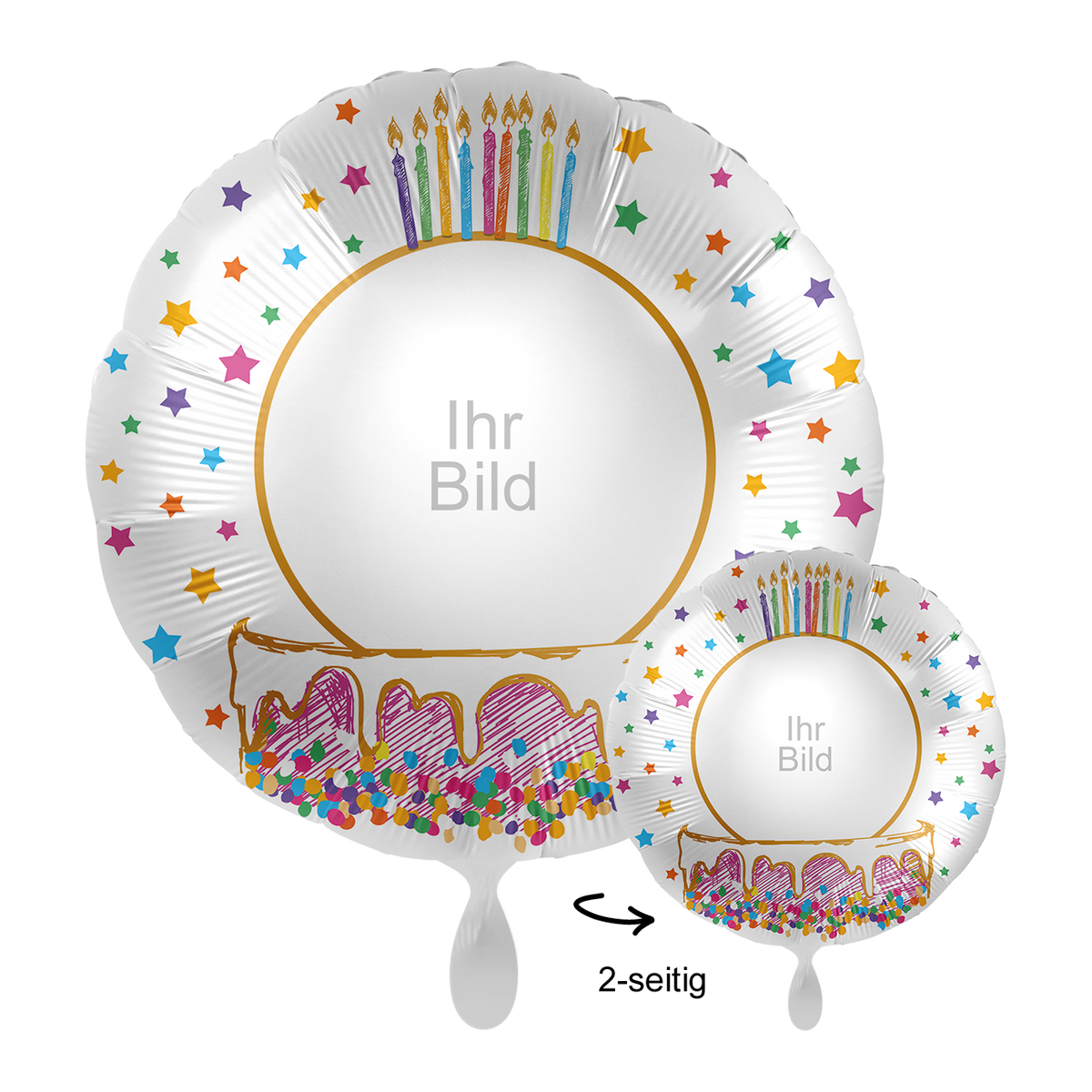 1 Ballon mit Foto - Wieder ein Jahr älter? EGAL