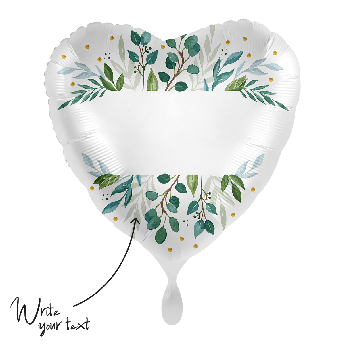 1 Ballon - Personaliseer HET - Greenery