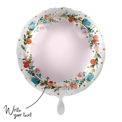 1 Ballon - Personaliseer HET - Bloemen