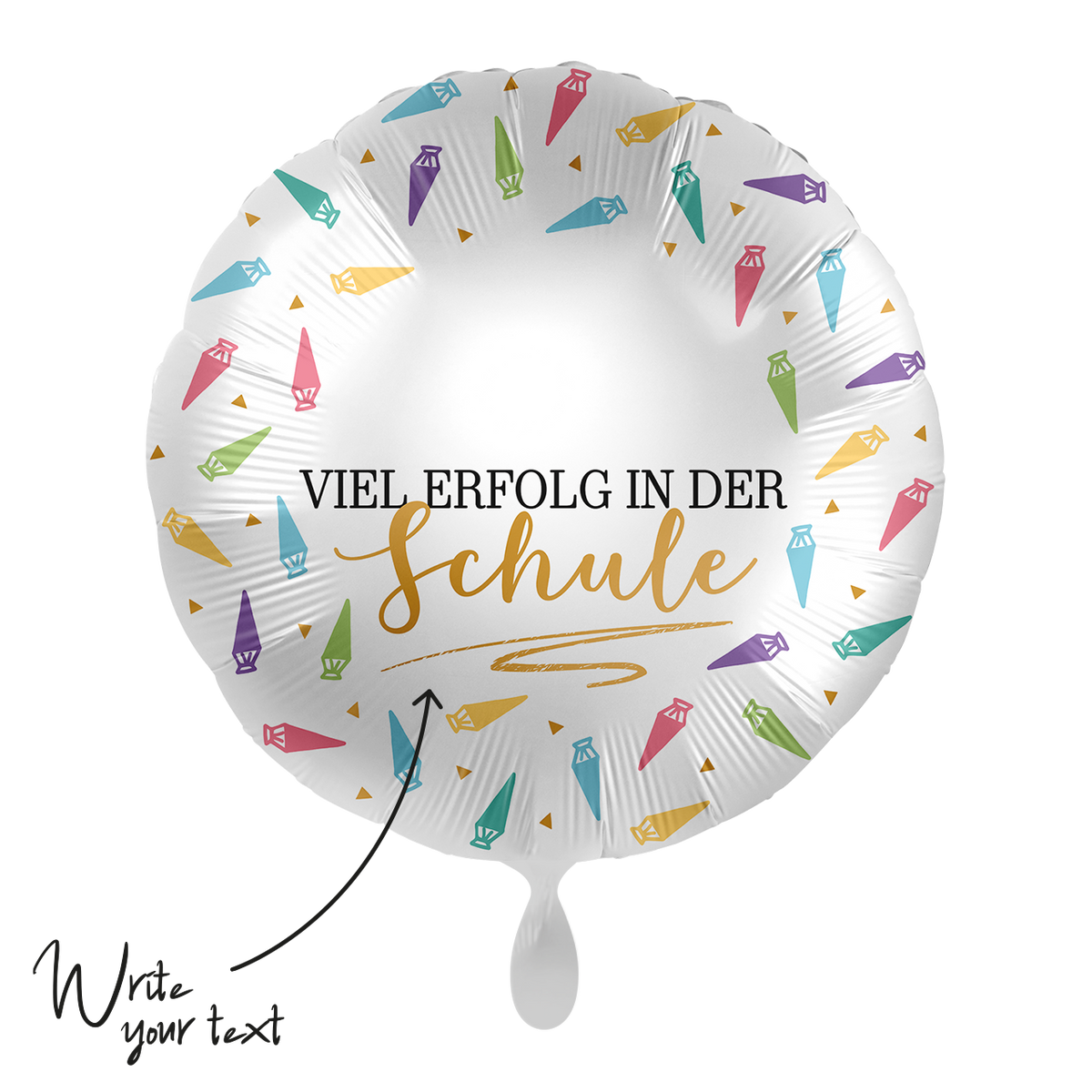 1 ballon - personaliseer HET - veel succes op school