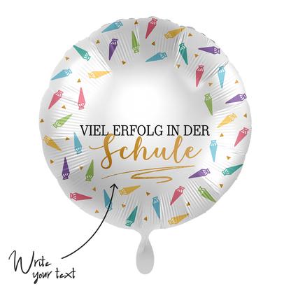 1 ballon - personaliseer HET - veel succes op school