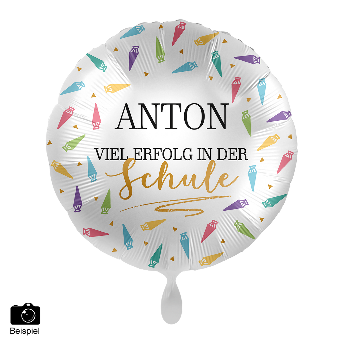 1 ballon - personaliseer HET - veel succes op school